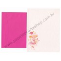 Conjunto de Papel de Carta Antigo Importado Menininha CPN