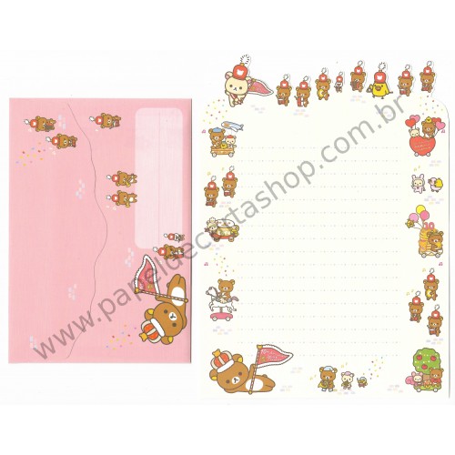 Conjunto de Papel de Carta Importado Rilakkuma Wonderland 10th Anniversary 3 - San-X