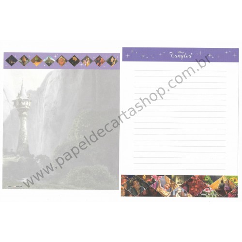 Conjunto de Papel de Carta Importado Tangled Disney