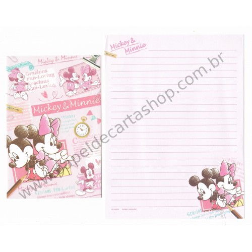 Kit 2 Conjuntos de Papel de Carta Disney Mickey & Minnie (CRS)