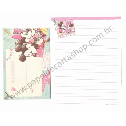 Kit 2 Conjuntos de Papel de Carta Disney Mickey & Minnie (CRS)