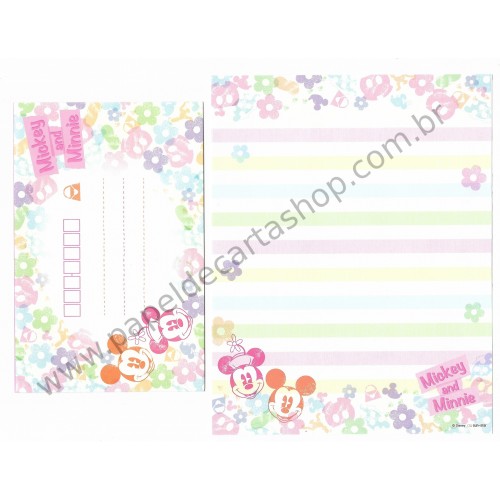 Kit 2 Conjuntos de Papel de Carta Disney Mickey & Minnie (VAZ)