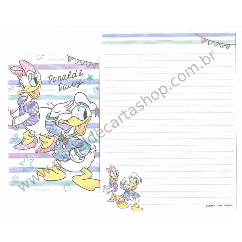 Conjunto de Papel de Carta Disney Donald & Daisy - Kamio Japan