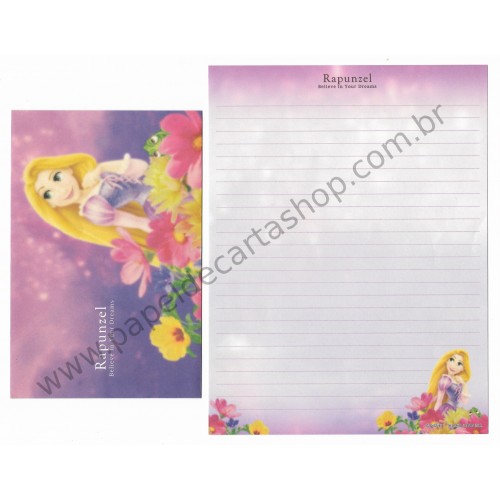 Conjunto de Papel de Carta Disney Rapunzel Believe in Your Dreams - Kamio Japan