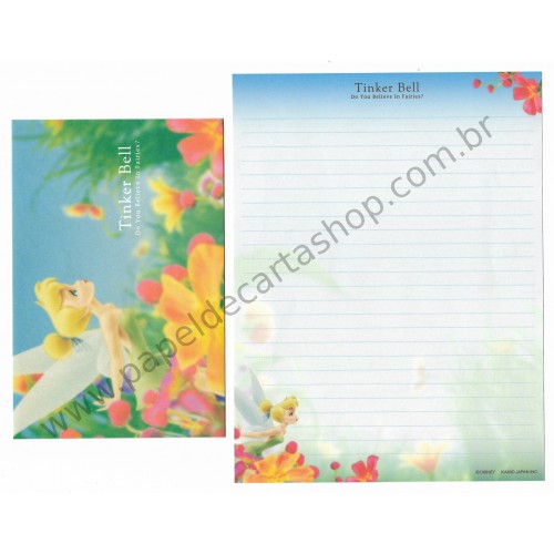 Conjunto de Papel de Carta Disney Tinker Bell Do You Believe in Fairies? Kamio Japan