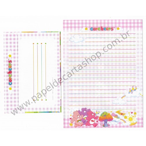 Ano 2010. Conjunto de Papel de Carta Importado Care Bears