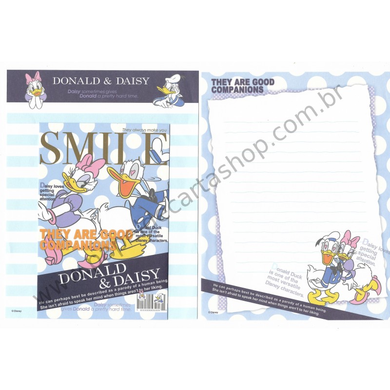 Conjunto de Papel de Carta Disney Donald & Daisy (CAZ)