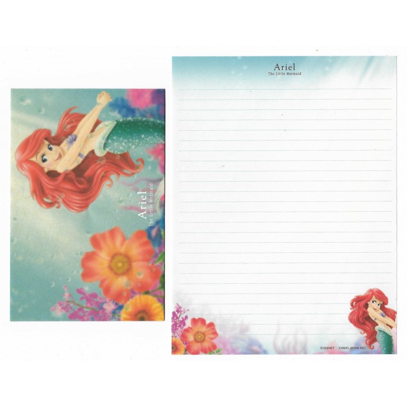 Conjunto de Papel de Carta Disney Ariel The Little Mermaid - Kamio Japan