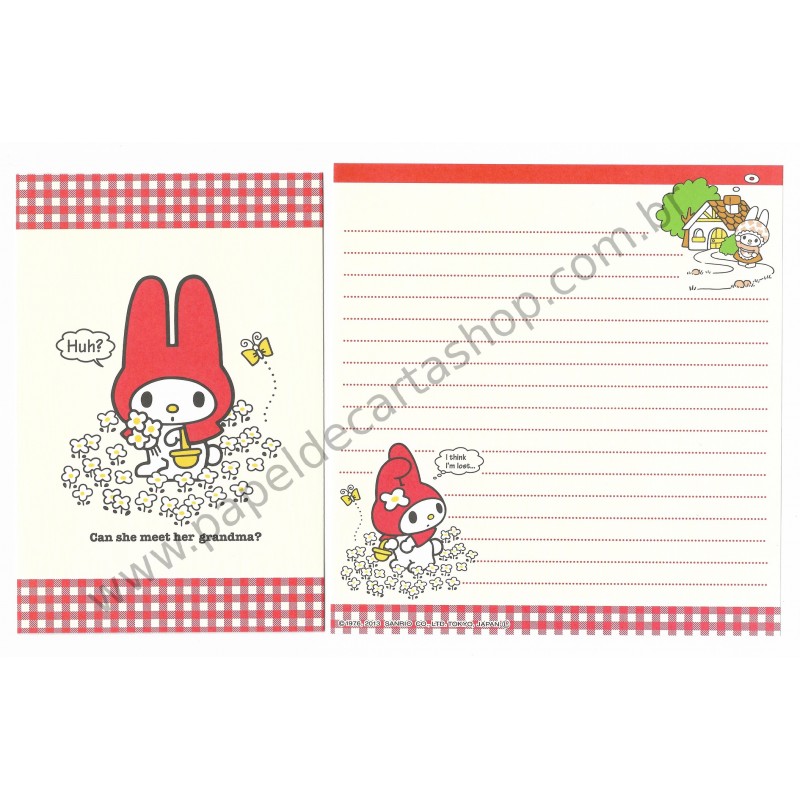 Ano 2013. Kit 3 Conjuntos de Papel de Carta My Melody XZV Sanrio