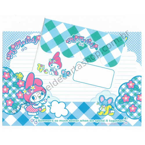 Ano 2003. Conjunto de Papel de Carta G My Melody CAZ Sanrio