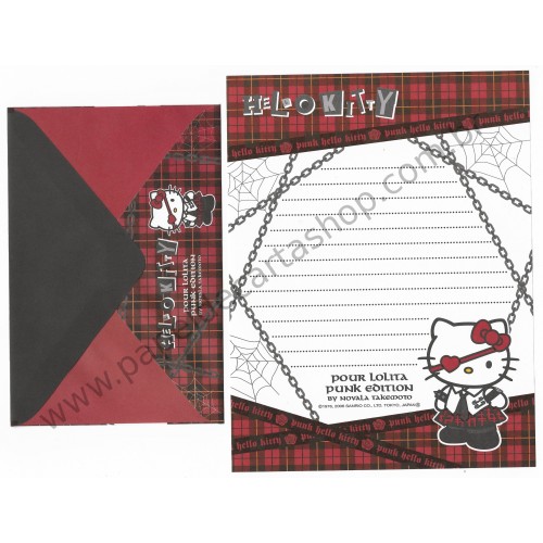 Ano 2006. Conjunto de Papel de Carta GOTOCHI Kitty Pour Lolita Sanrio