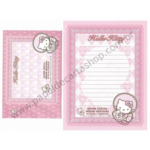 Ano 2006. Papel de Carta GOTOCHI Kitty Pour Lolita White Sanrio