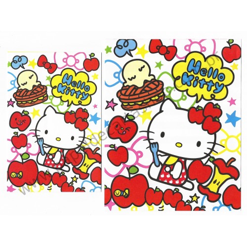 Ano 2013. Conjunto de Papel de Carta Hello Kitty Apple Pie Sanrio