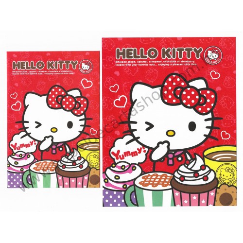 Ano 2013. Conjunto de Papel de Carta Hello Kitty Cafe Time Sanrio