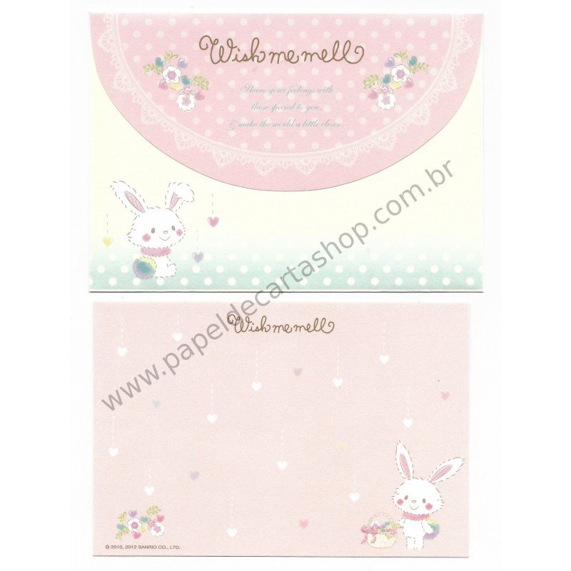 Ano 2012. Conjunto de Papel de Carta Sanrio Wish me mell