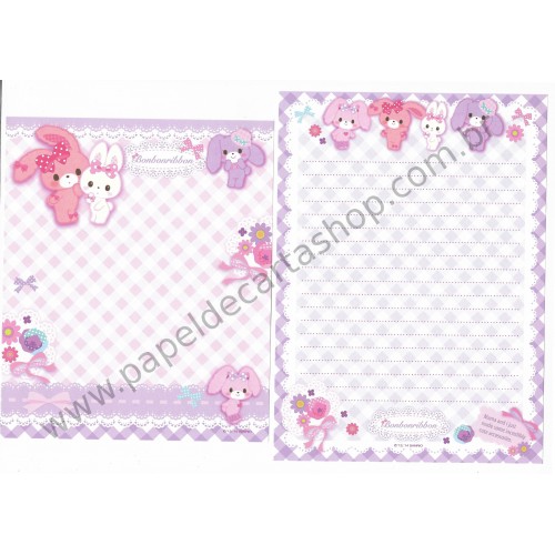 Ano 2014. Conjunto de Papel de Carta Bonbonribbon CRS Sanrio