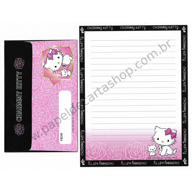 Ano 2005. Conjunto de Papel de Carta Charmmy Kitty BLR II Sanrio