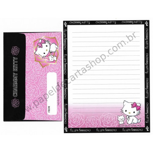 Ano 2005. Conjunto de Papel de Carta Charmmy Kitty BLR II Sanrio