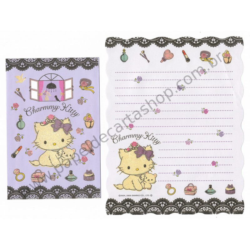 Ano 2005. Conjunto de Papel de Carta Charmmy Kitty GLI Sanrio