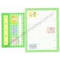 Ano 2001. Conjunto de Papel de Carta CoroCoroKuririn Antigo (Vintage) Sanrio