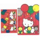 Ano 1990. Conjunto de Papel de Carta Hello Kitty Balloons Sanrio