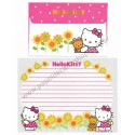 Ano 1996. Conjunto de Papel de Carta Hello Kitty Sunflower Sanrio