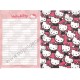 Ano 1990. Conjunto de Papel de Carta Hello Kitty Vintage Sanrio