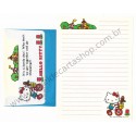 Ano 1976. Conjunto de Papel de Carta Hello Kitty Go Shopping Sanrio