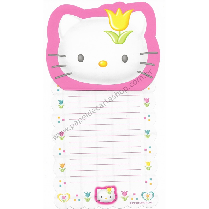 Ano 1999. Conjunto de Papel de Carta Hello Kitty FL CBR Sanrio Japão