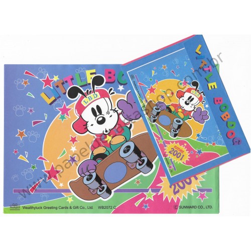 Conjunto de Papel de Carta Antigo Little Bobdog Skating