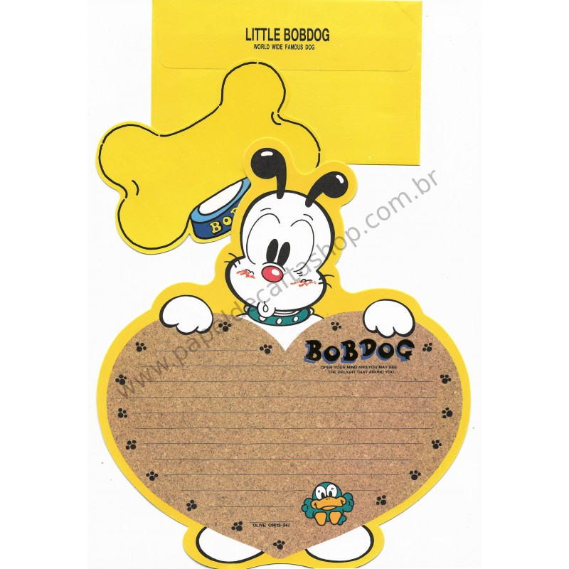 Conjunto de Papel de Carta Antigo (Vintage) Little Bobdog Yellow Wealthyluck Sunward