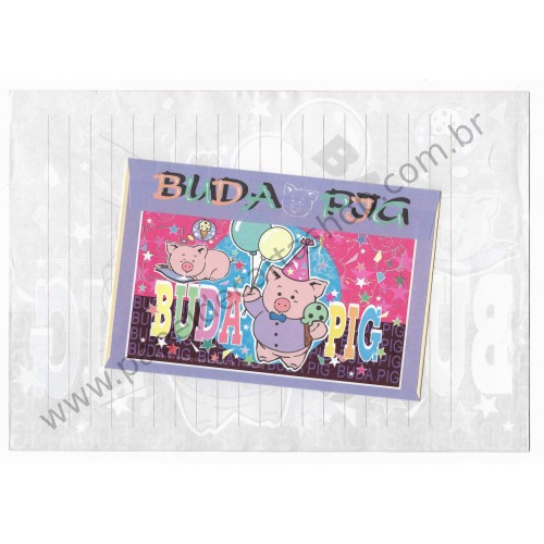 Conjunto de Papel de Carta Antigo (Vintage) Buda Pig CPK Wealthyluck