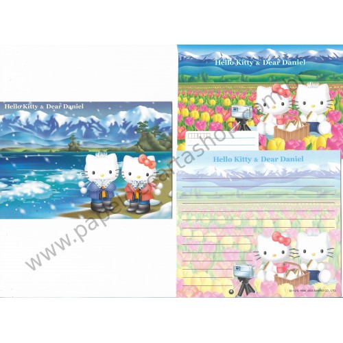 Ano 2003. Conjunto de Papel de Carta Hello Kitty TOYAMA III Sanrio