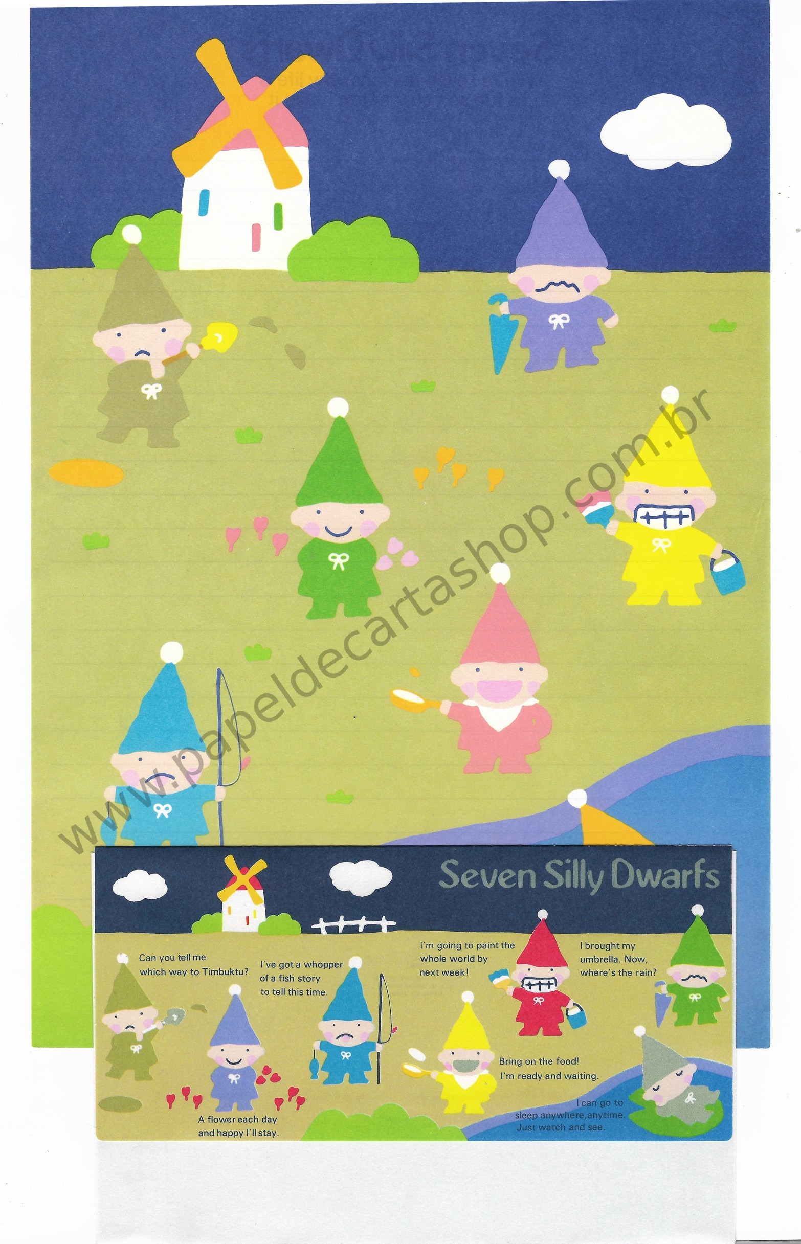 最安値 Papel de Conjunto 1979. Ano de Dwarfs Silly Seven Carta 弁当箱・水筒