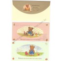 Ano 1995. Conjunto de Papel de Carta Mr Bear's Dream 4 Antigo (Vintage) Sanrio