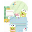 Ano 1994. Conjunto de Papel de Carta Keroppi Die Cut Vintage Sanrio