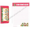 Ano 1984. Conjunto de Papel de Carta Fun Come Alive Vintage Sanrio