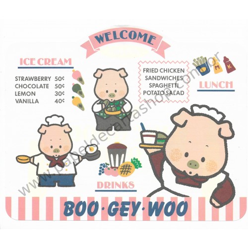 Ano 1984. Conjunto de Papel de Carta Antigo BOO GEY WOO Sanrio