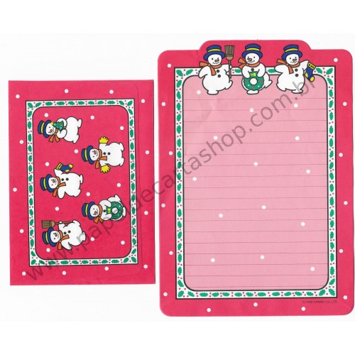 Ano 1989. Conjunto de Papel de Carta CHR Antigo (Vintage) Sanrio