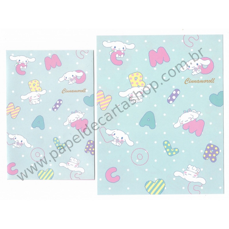 Ano 2015. Conjunto de Papel de Carta Cinnamoroll CBL Sanrio