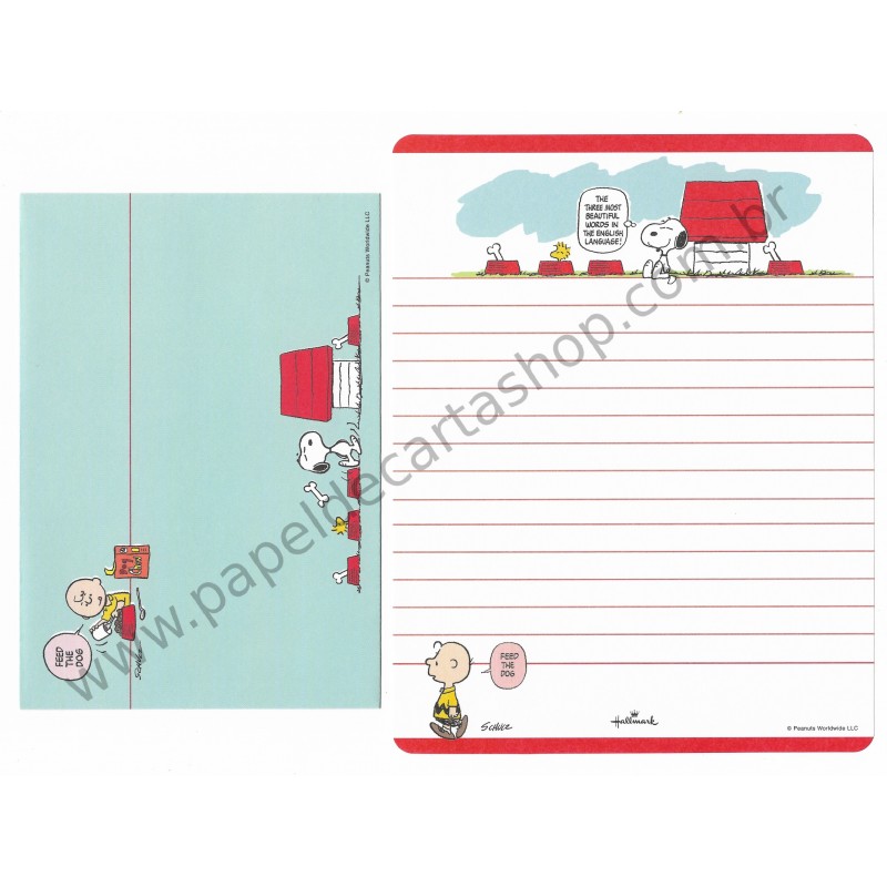 Conjunto de Papel de Carta Snoopy Bon Appétit - Hallmark Peanuts LLC