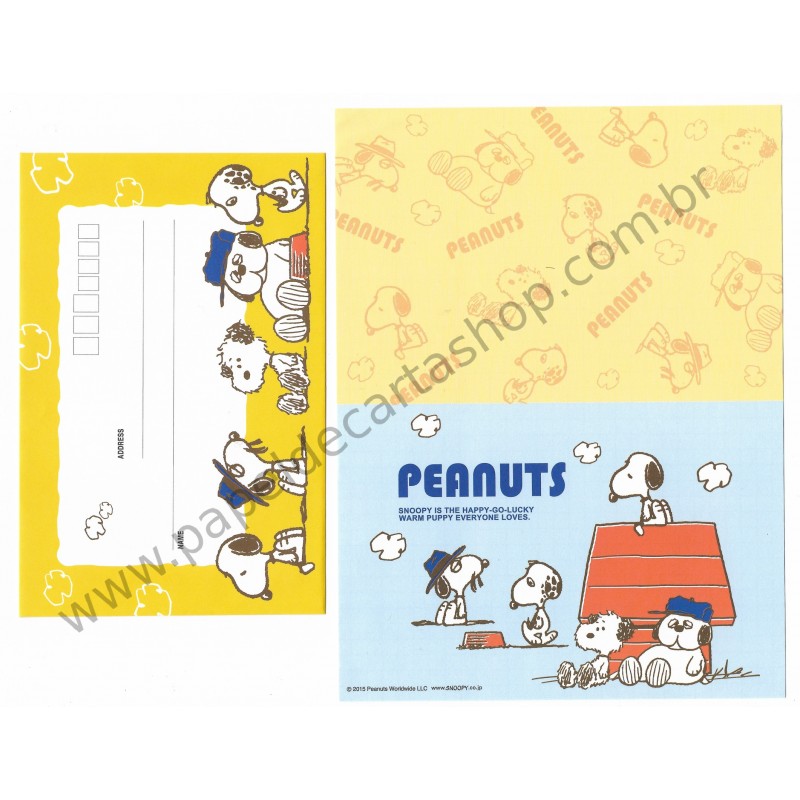 Conjunto de Papel de Carta Snoopy's Family CAM Peanuts 2015