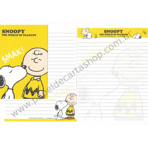 Kit 2 Conjuntos de Papel de Carta Snoopy VAM Peanuts 2012