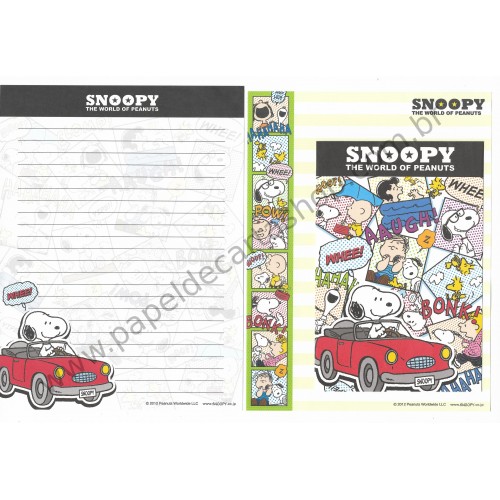 Kit 2 Conjuntos de Papéis de Carta Snoopy POW - Peanuts Japão 2012
