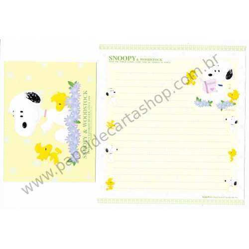 Conjunto de Papel de Carta Snoopy & Woodstock CAM Peanuts Sindicate