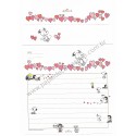 Conjunto de Papel de Carta Original Antigo Snoopy CBR Heart Hallmark