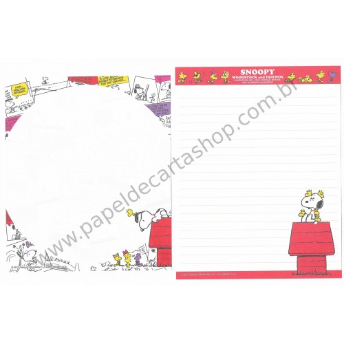 Conjunto de Papel de Carta Snoopy and Woodstock (CVM2) - Peanuts