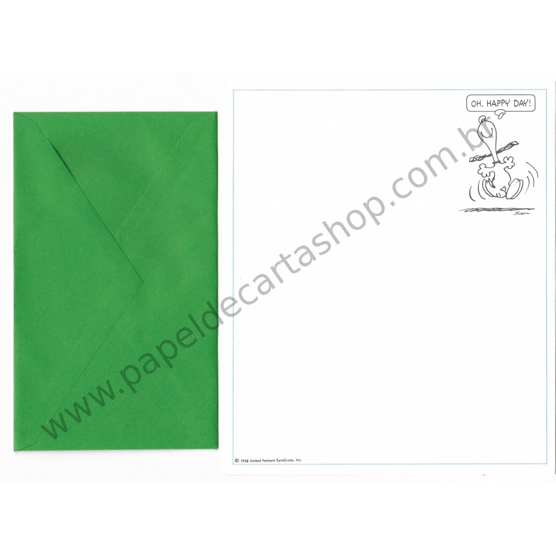 Conjunto de Papel de Carta Antigo Importado SNOOPY M54