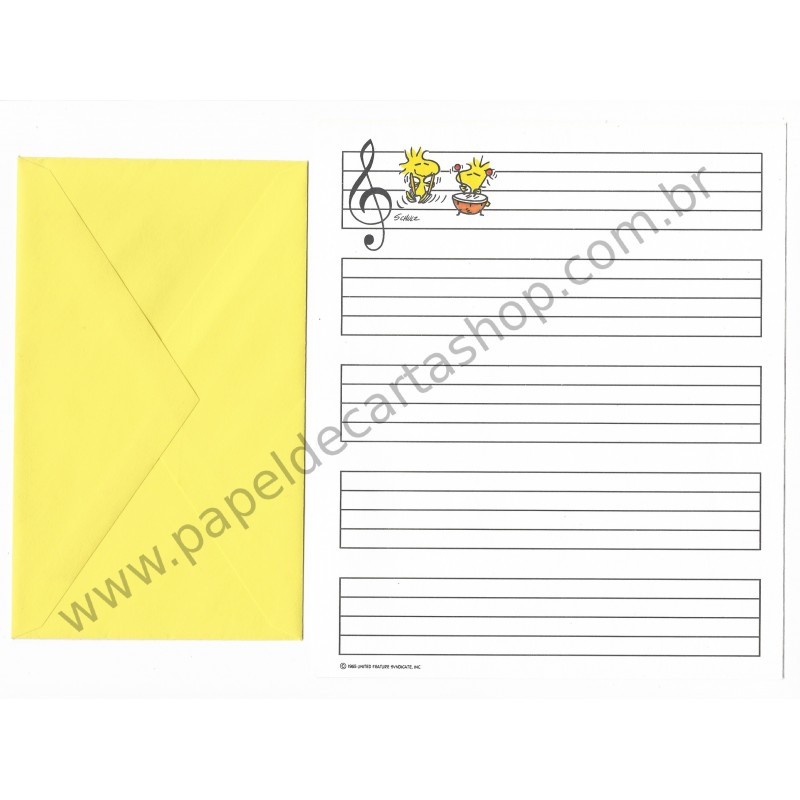 Conjunto de Papel de Carta Antigo Importado SNOOPY M56