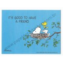 Notelette ANTIGO Importado Snoopy Its Good to Have a Friend - Hallmark